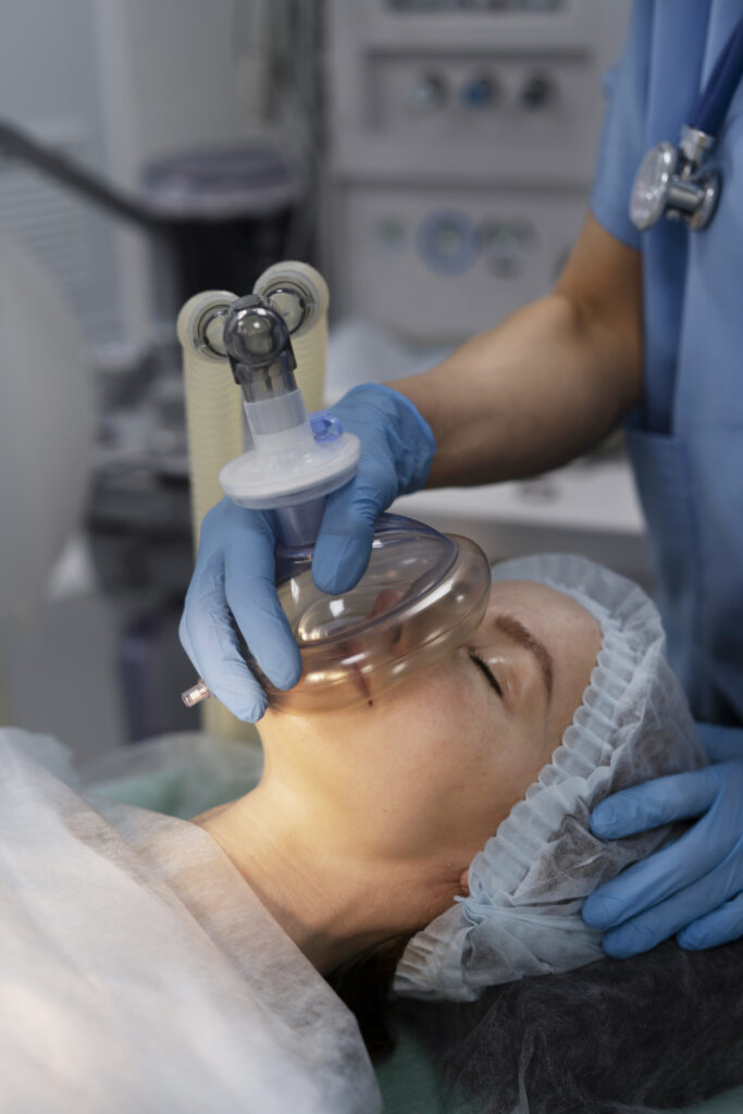 Medical students observing a procedure