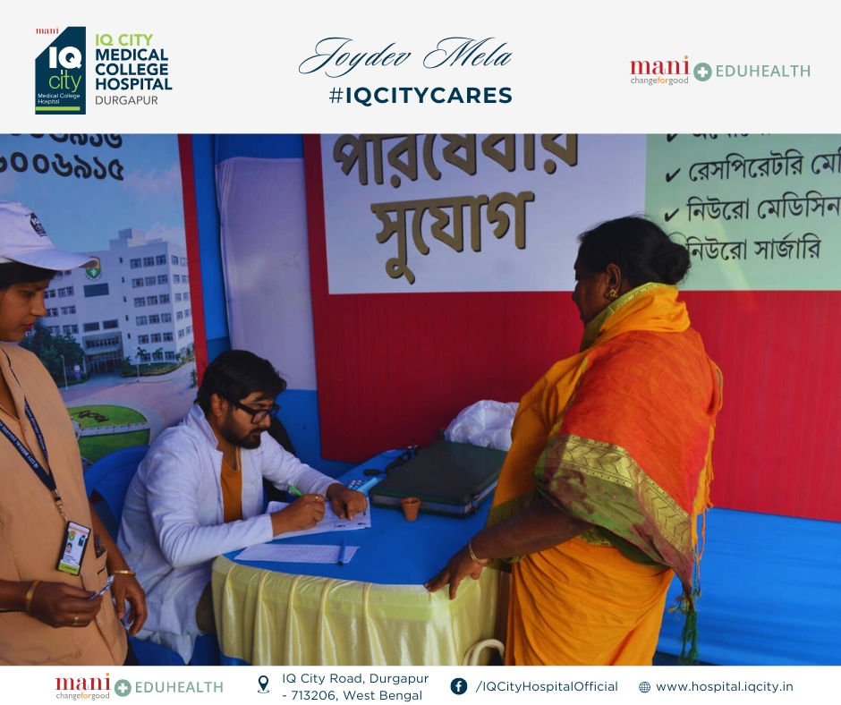 IQ City Medical College Hospital Conducts Community Health Camp at Joydev Mela 2026